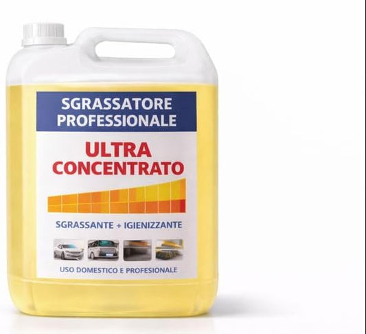 Tanica da 5LT di sgrassatore professionale HACCP ultra concentrato e igienizzante per cucine.