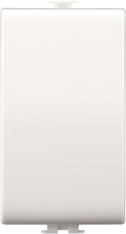 Falso Polo Serie EASY Compatibile Matix – Tappo Coprimodulo 1 Modulo per Impianti Elettrici Civili – Colore Bianco – Frutto Cieco di Riempimento - Lemag srl