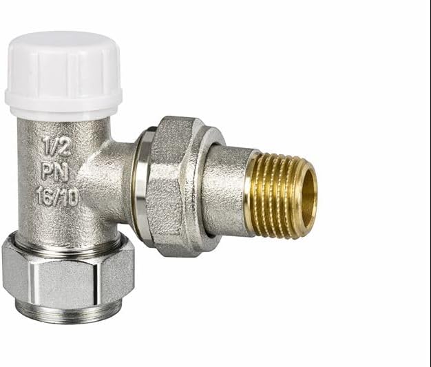 Detentore per Termosifoni 1/2” in Ottone Valvola di Ritorno per Radiatori Regolazione Flusso Acqua Impianti di Riscaldamento - Lemag srl
