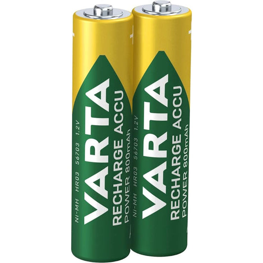 VARTA Batterie Ricaricabili AAA Ready2Use 800mAh – Pacco da 2, Ni - MH 1,2V - Lemag srl
