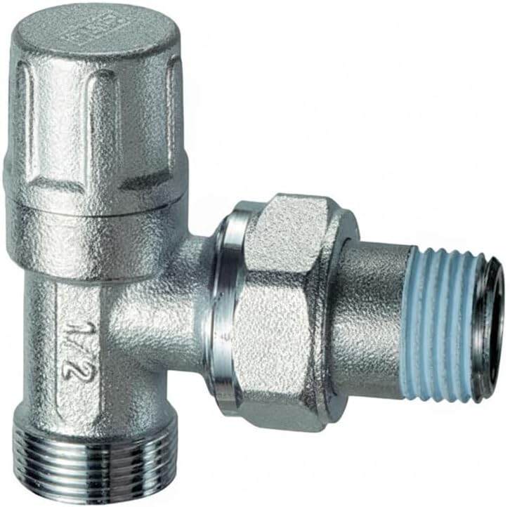 Detentore a Squadra 1/2" per Radiatore – Ottone Nichelato Regolabile - Lemag srl