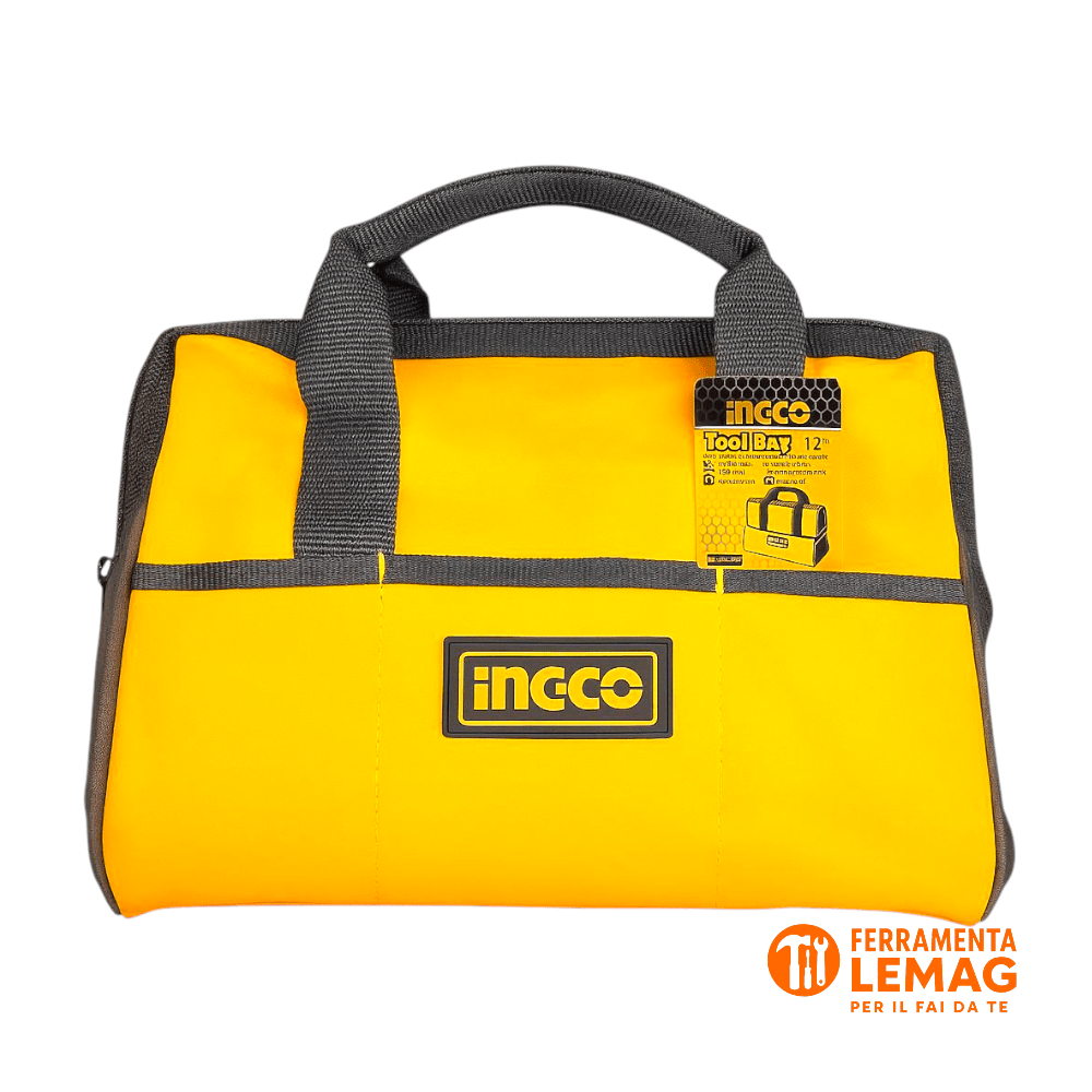 Borsa Portattrezzi Ingco 33 cm – Robusta, Compatta, Multi - Tasca per Utensili - Lemag srl