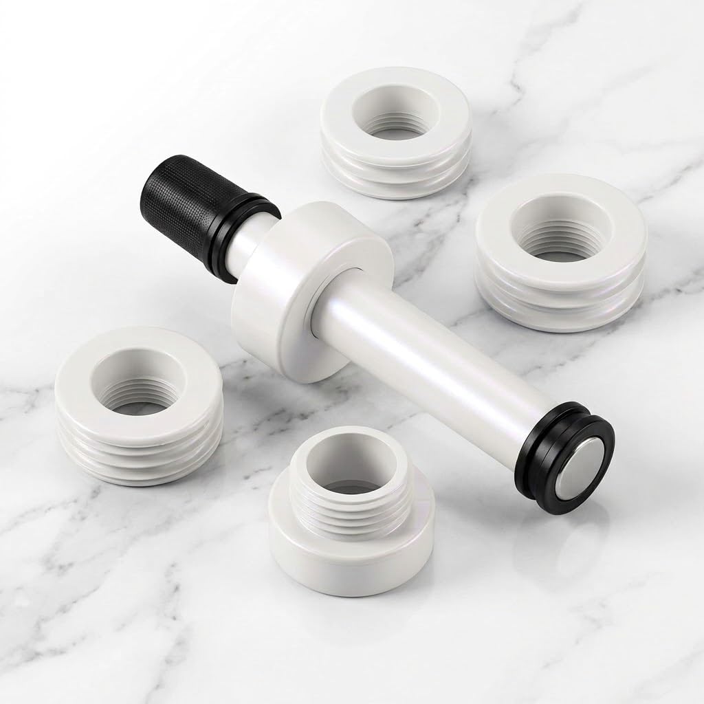 Kit collegamento WC con canotto, borchia, morsetti in gomma e manicotto sottovaso