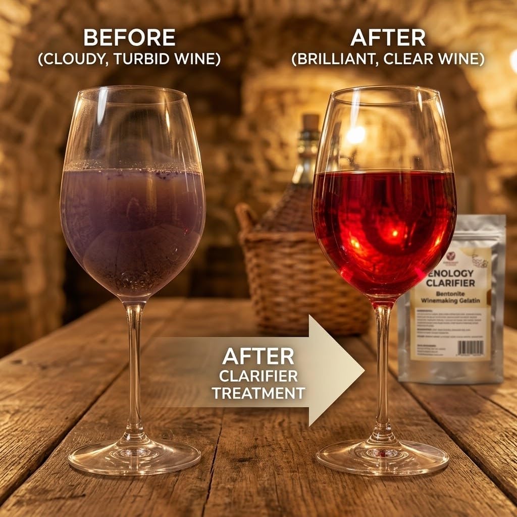 Lemag Kit Vendemmia Cantina Completa — Metabisolfito di Potassio, Lievito Selezionato con Attivante, Acido Tartarico, Chiarificante, 10 Bustine Tannisol, Mostimetro di BABO, Vinometro e Antiflor