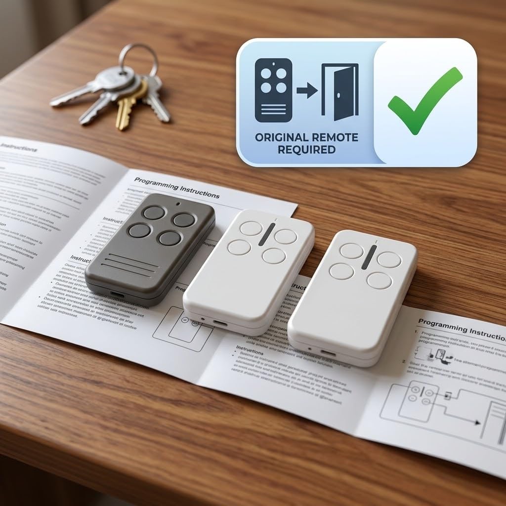 Set 2 Telecomandi per Cancello Automatico Rolling Code SLH 433,92 MHz — 4 Canali Memorizzabili, Autoapprendimento FASTCOPY dal Telecomando Originale, Antiurto, Batterie CR2016 Incluse
