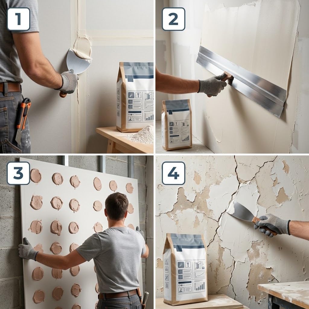 Stucco in Polvere per Cartongesso K5G [FORMATO kg] — A Base Gesso per Rasatura, Stuccatura Giunti, Incollaggio Lastre e Ripristino Intonaci Screpolati, Carteggiabile ad Alta Lavorabilità