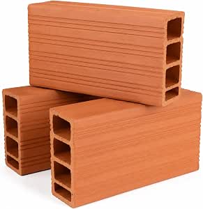 Mattone Forato 5x14x28 cm – Confezione Campione 3 Pezzi | Laterizio Alleggerito per Tramezzi e Tamponamenti | Forato da Muratura | Divisori Interni | Made in Italy