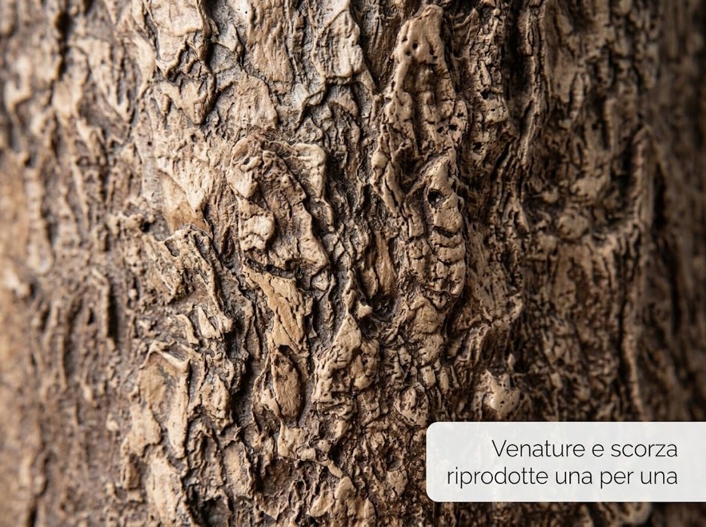 Ceppo base per albero di Natale effetto tronco con venature e corteccia - immagine 6