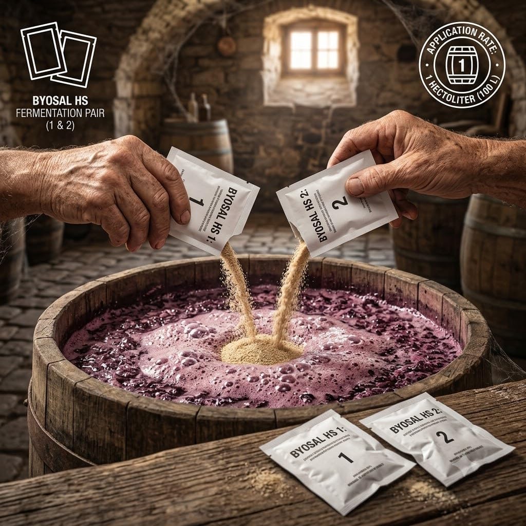 Kit Vendemmia Fermentazione Perfetta — Metabisolfito di Potassio 100 g, Lievito Selezionato con Attivante per 1 HL di Mosto, Acido Tartarico 100 g e Mostimetro di BABO — Kit Enologico per Vino