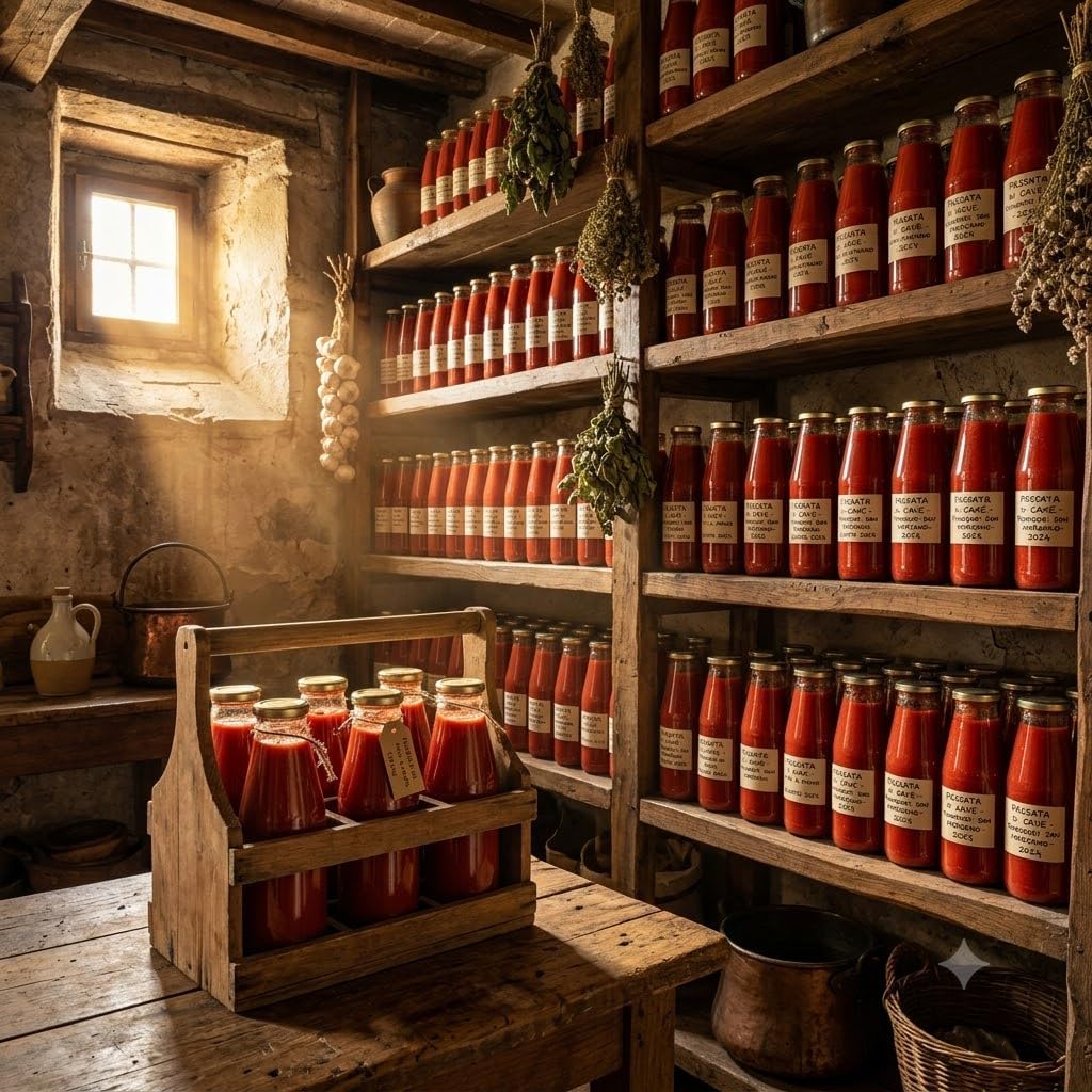 Kit Passata della Nonna Completo — Passapomodoro Gigante con Ventosa, 3 Caldaie Alluminio 20/24/28 con Coperchi, Tappatrice Tappi Corona, Imbuto, Cestello Portabottiglie e Bagnarola — 12 Pezzi