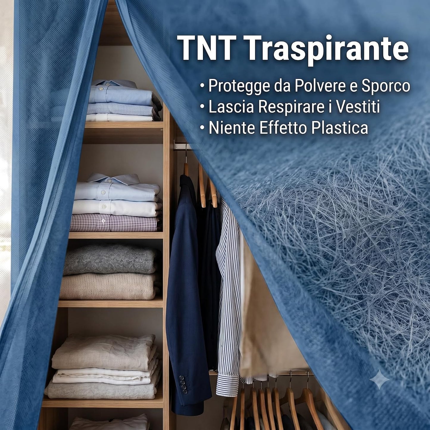 Set 2 Armadi Guardaroba in Tessuto TNT 75x50x150 cm – Armadio Portatile Salvaspazio con Ripiani e Anta a Cerniera – Traspirante e Facile da Montare per Camera e Cameretta