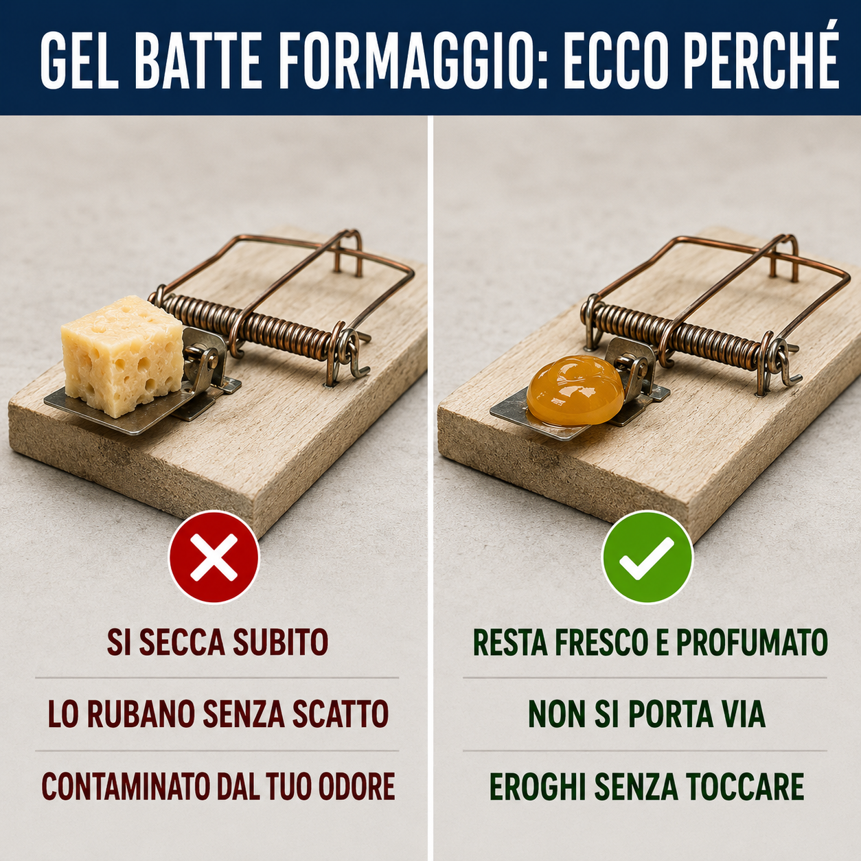 Set 2 Attrattivo in Gel per Trappole Topi e Ratti 150 ml — Esca Attrattiva Aroma Formaggio con Ingredienti Naturali Profumati, Ricarica per Trappole a Scatto, Gabbie, Senza Sostanze Tossiche