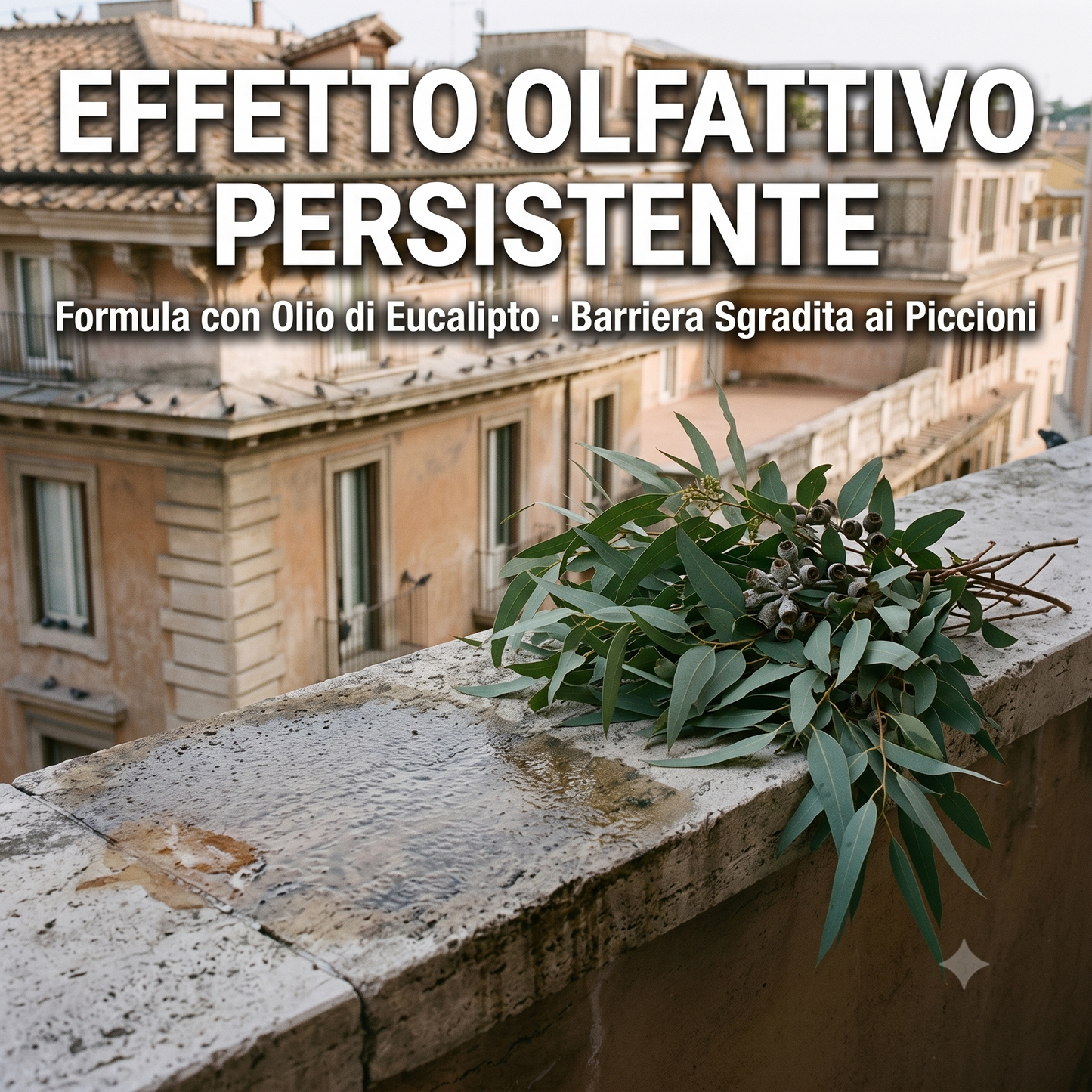 Disabituante Piccioni Concentrato 1 L ad Alta Efficacia – Repellente Liquido da Diluire per Allontanare i Piccioni da Tetti Balconi e Aree Esterne – Effetto Olfattivo Persistente – con Dosatore