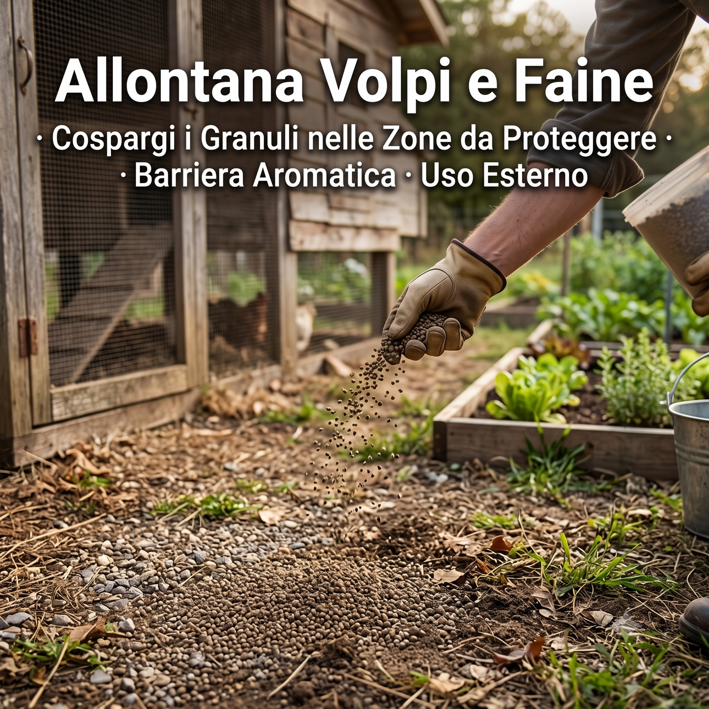 Disabituante Volpi Faine e Donnole Granulare 1 L Energica – Repellente Granuli Barriera Aromatica per Allontanare Volpi Lupi Faine e Donnole da Pollai Orti e Giardini – per Uso Esterno
