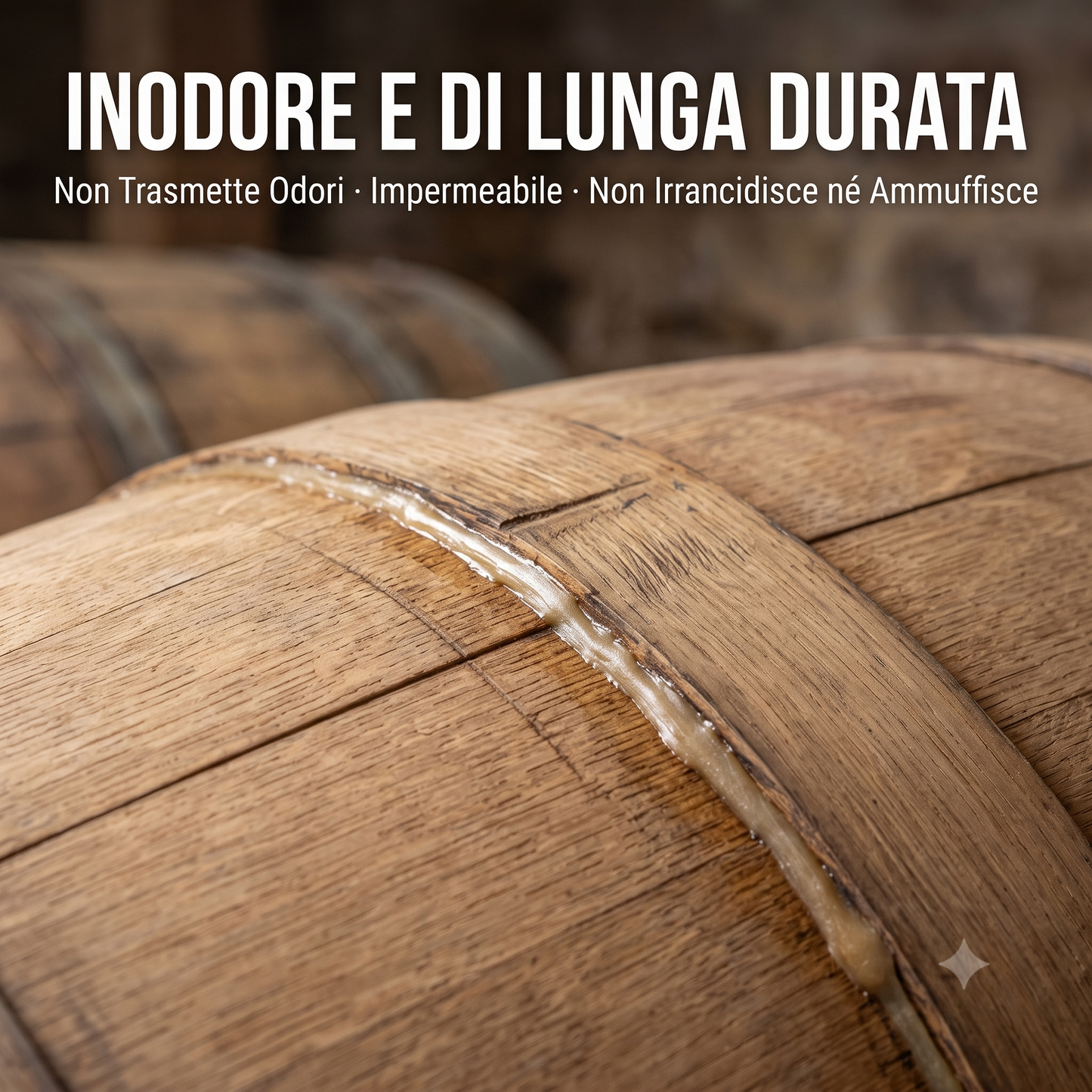 Mastice Enologico Sigillante per Botti e Vasche – Chiude Ermeticamente Cocchiume Barrique e Sportelli di Vasche Acciaio e Vetroresina – Inodore Impermeabile e Resistente al Calore – Cantina