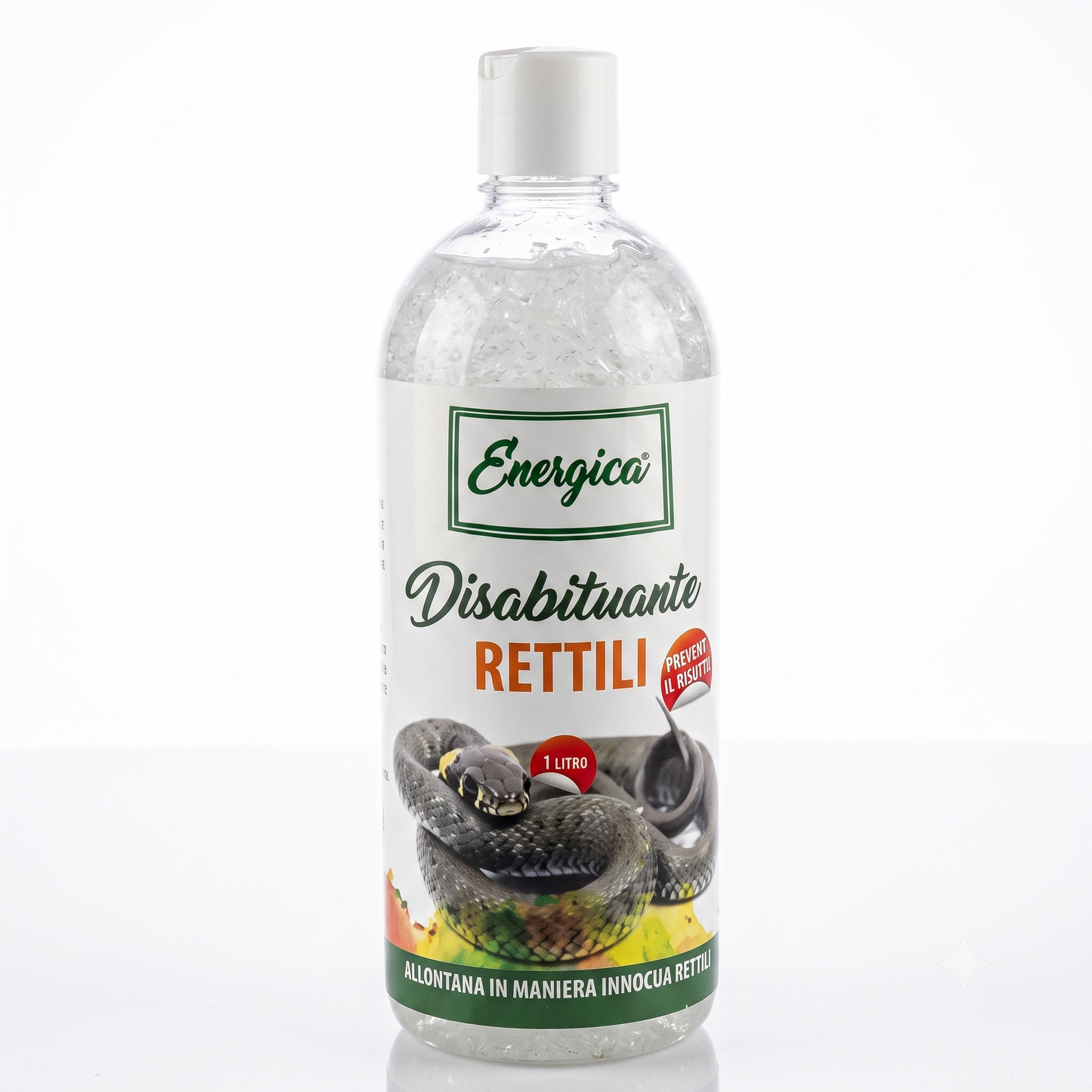 Disabituante Rettili Gel 1 L Energica – Repellente in Gel Pronto all'Uso per Allontanare Serpenti e Rettili da Giardino e Aree Esterne – Resistente agli Agenti Atmosferici