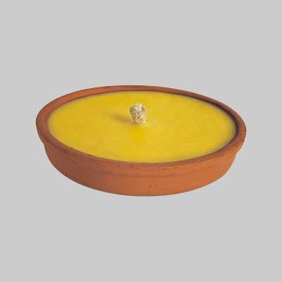 FIACCOLA ALLA CITRONELLA IN TERRACOTTA cm 11x2,5h - Lemag srl