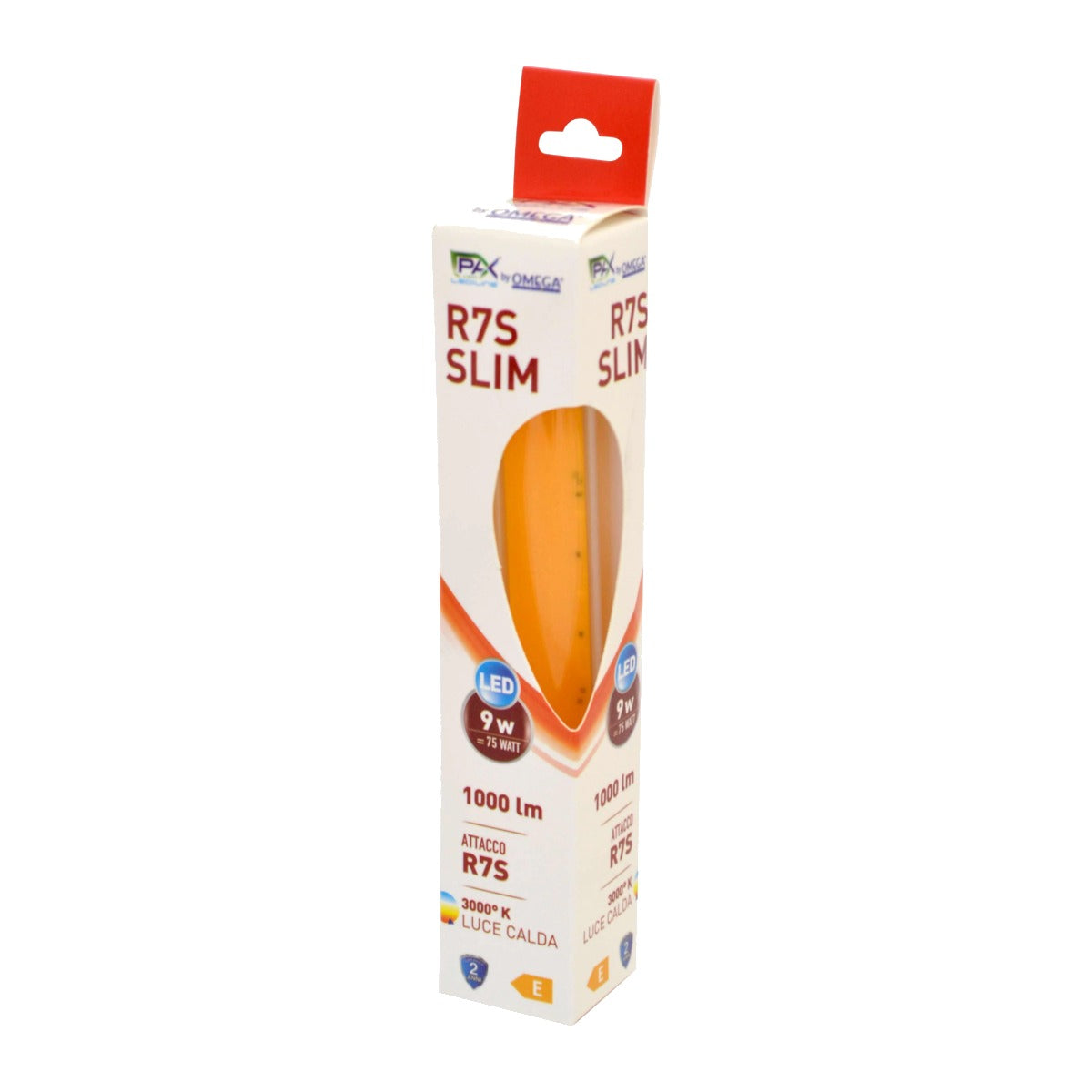 Lampada LED R7S 118 mm 9W slim COB 3000K – set 2 pezzi Omega