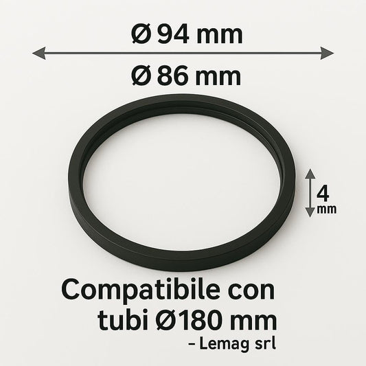 Guarnizioni in silicone Ø 80 mm per tubi stufa a pellet, set 10 pezzi – dettaglio