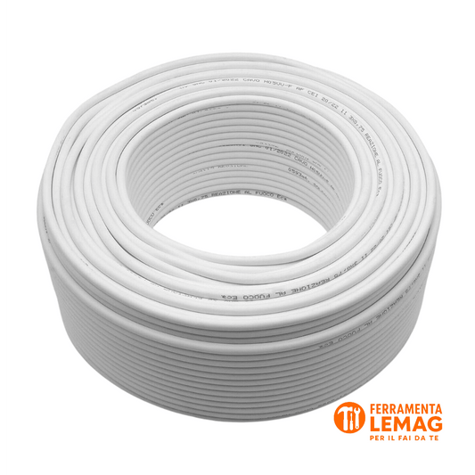 Cavo elettrico HO5VV - F 2x1,5 mm² bianco, 25 m, flessibile per uso domestico - Lemag srl
