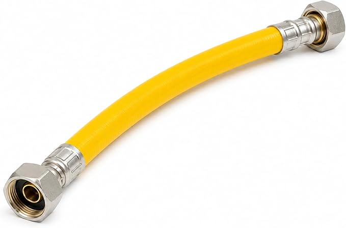 Flessibile Inox con Raccordo in Acciaio Rivestito 3/4" MM 130/220 Tubo Flessibile per Acqua e Collegamenti Idraulici - Lemag srl
