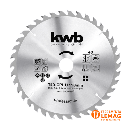 Lama per sega circolare 315x30 mm Z48, denti alternati per tagli medi precisi - Lemag srl