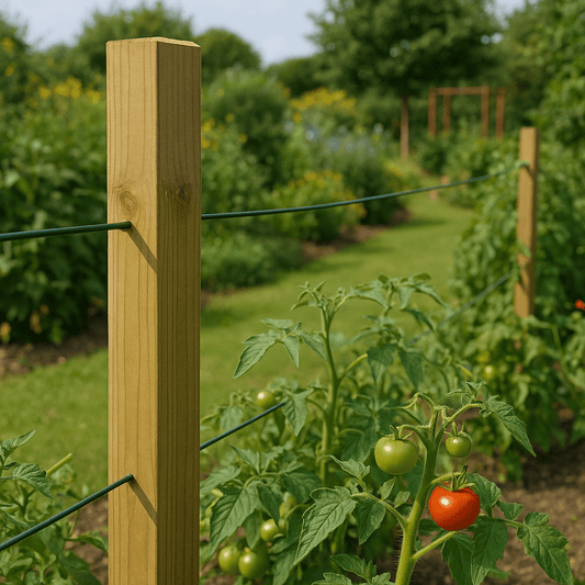 PALO QUADRATO PALI IN LEGNO DI PINO IMPREGNATO CM7X7X210H PER GIARDINO - Lemag srl