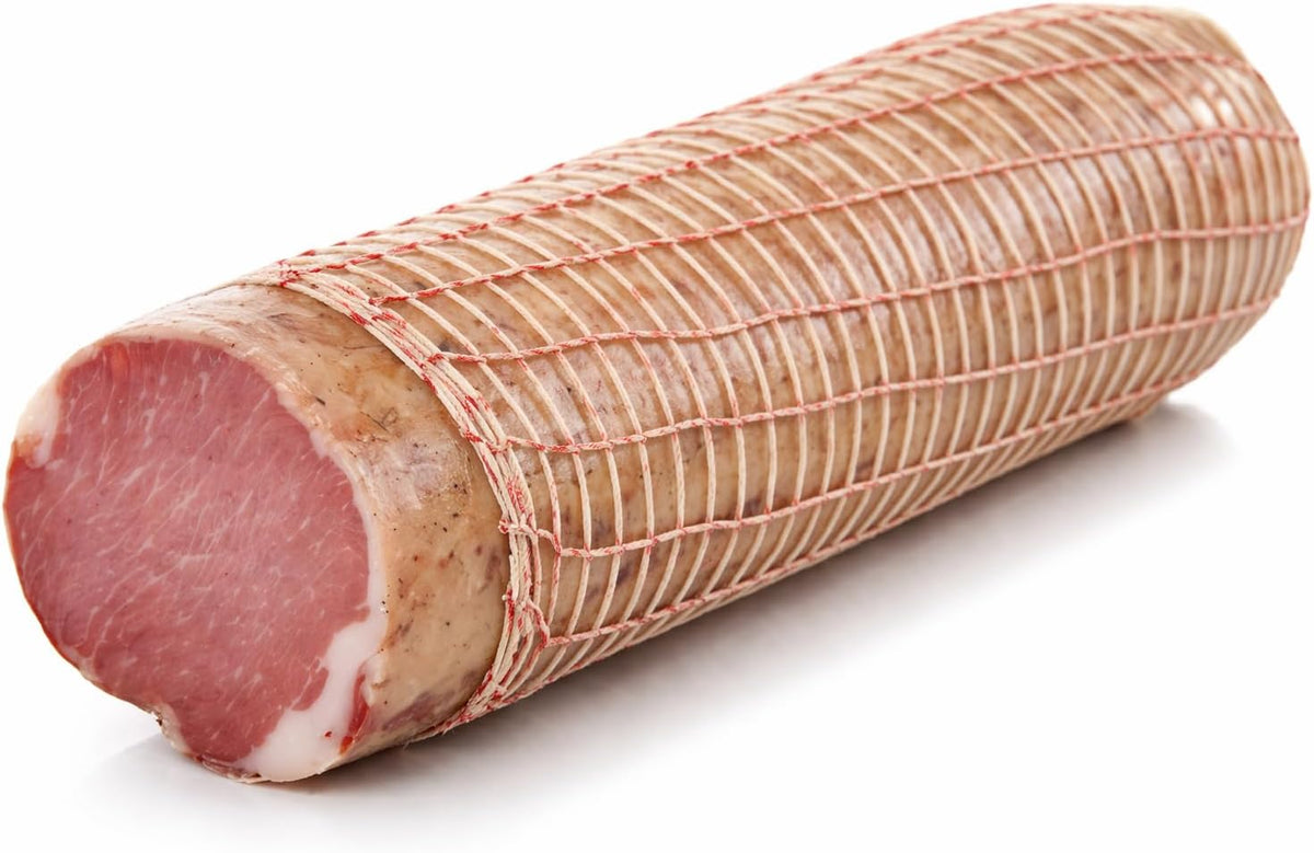 Rete per Salumi in Cotone Doppia Trama con Ordito Rinforzato in Polietilene - Rotolo 50 mt - Bianca/Rossa - Diverse Misure 85 100 140 180 210 mm - Lemag srl