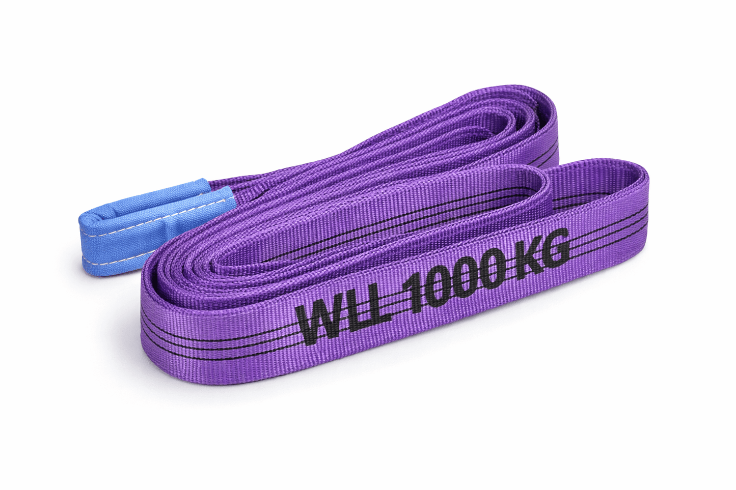 Fascia di Sollevamento Viola 1T (1000 kg) – Asole 50 mm – CE – Coeff. Sicurezza 7:1 – 2/3/4/5 m - Lemag srl