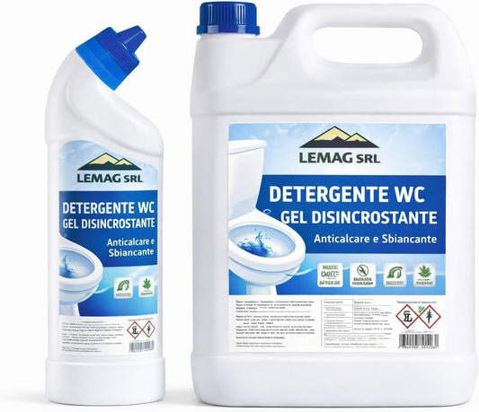 Detergente WC gel disincrostante anticalcare formato 1 e 5 litri