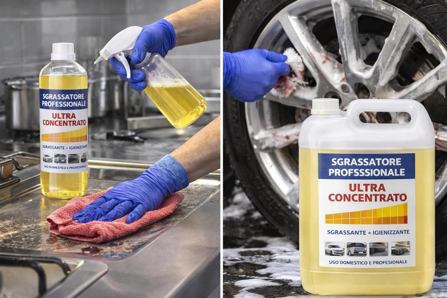 Sgrassatore Professionale 1 - 5L Ultra Concentrato HACCP Lemag srl - Lemag srl