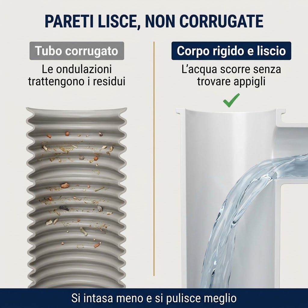 Sifone Salvaspazio per Lavello con Attacco Lavastoviglie 1 Pollice e Mezzo x 40 mm - Corpo Compatto che Libera il Mobile - Collega la Macchina Senza Secondo Scarico - Lemag srl
