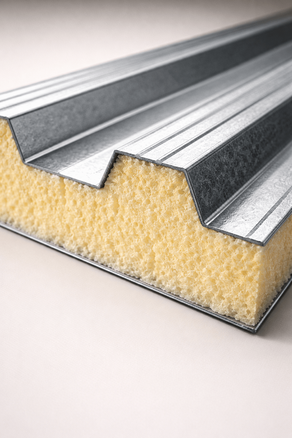 Lastra Coibentata Grecata 100x50 cm Spessore 3 cm Pannello Copertura - Lemag srl