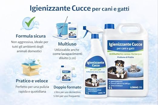 Detergente Igienizzante Cucce Cani e Gatti - Lemag srl