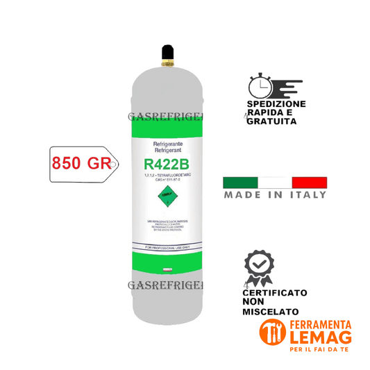 Gas Ricarica TR422B per Condizionatori – Sostituisce R22 e Compatibile con R410A – Attacco 1/4" – Lemag srl - Lemag srl