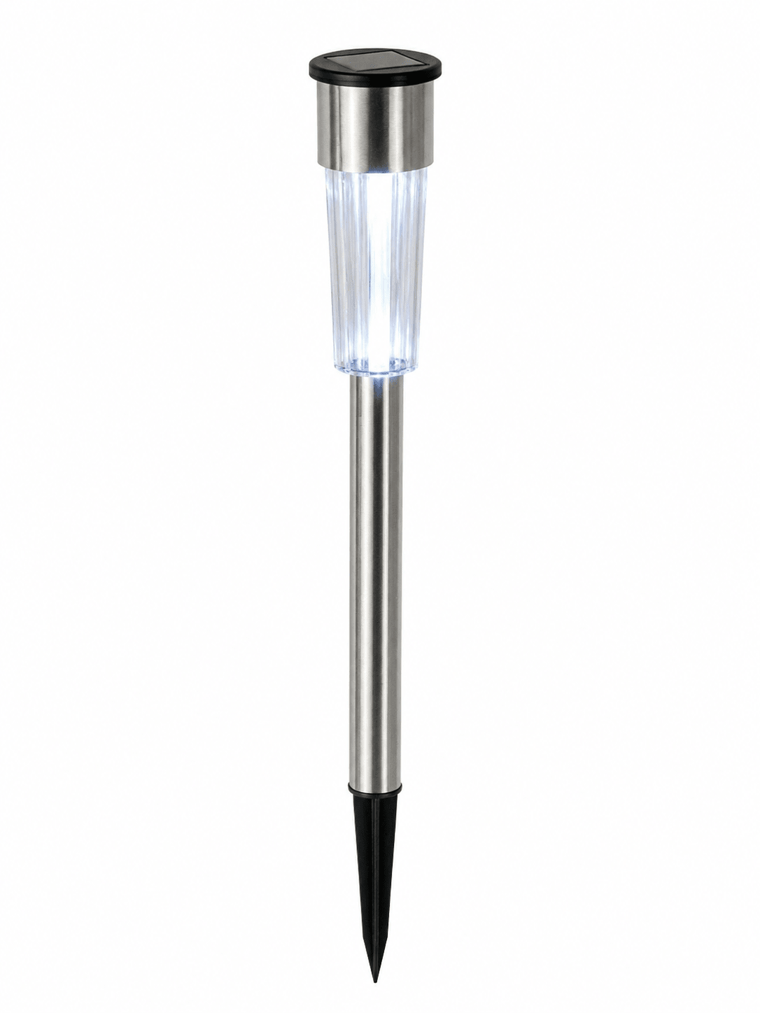 Solare da Giardino con Picchetto LED Slim in Acciaio 70 cm IP44 Luce Fredda 6500K per Esterno Display Box - Lemag srl