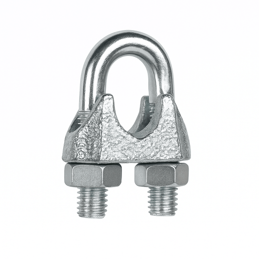 2x Morsetti Fune Metallica 16 mm DIN 741 – Acciaio Zincato Antiruggine – Lemag SRL - Lemag srl
