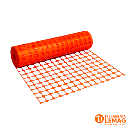 Rete Delimitazione Cantiere Leggera Arancio 1,2x50 mt in Rotolo - Lemag srl - Lemag srl