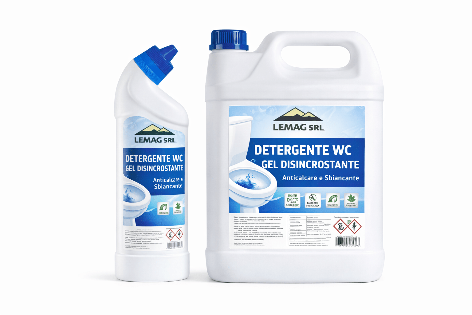 Bagno Gel WC Disincrostante – Anticalcare e Sbiancante – Nichel Free e Biodegradabile - Lemag srl