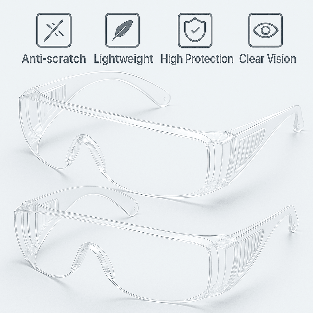 Lemag srl – Set 2 Occhiali Protettivi da Lavoro Trasparenti Antigraffio - Lemag srl