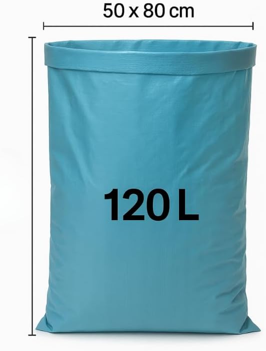 5X Sacchi Macerie 50x80 cm 120 L – Resistenti Rinforzati per Rifiuti Edili – LEMAG SRL - Lemag srl