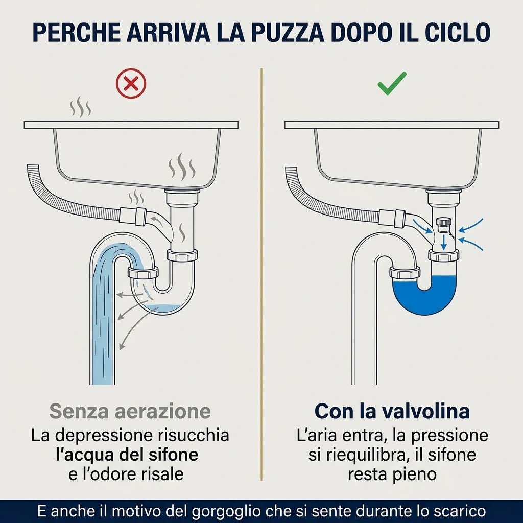 Sifone per Vasca da Bagno 1 Pollice e Mezzo x 40-50 mm - Profilo Ribassato per lo Spazio Sotto la Vasca - Uscita Adattabile ai Due Diametri Piu Diffusi - Lemag srl