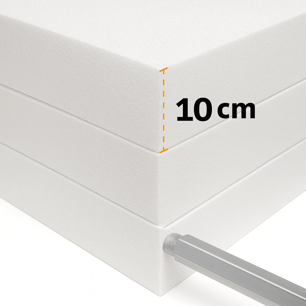 Pannello Polistirene EPS per Cappotto Termico 100x50x10 cm X4 – Isolamento FASSA - Lemag srl