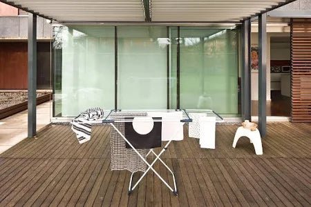 Stendibiancheria Estensibile a Cavalletto "Aliante" cm 110 - 186x61x94h – Pieghevole con Ali - Lemag srl - Lemag srl