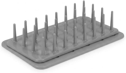 Scolapiatti da appoggio con tappeto scolante grigio per cucina