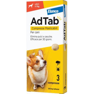 Adtab Elanco Cani – Compresse Antiparassitarie per Pulci e Zecche da 1,3 a 45 kg - Lemag srl