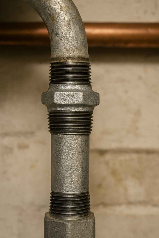 Nipplo zincato 1"1/2 doppia giunzione per tubo acqua raccordo in ferro filettato - Lemag srl