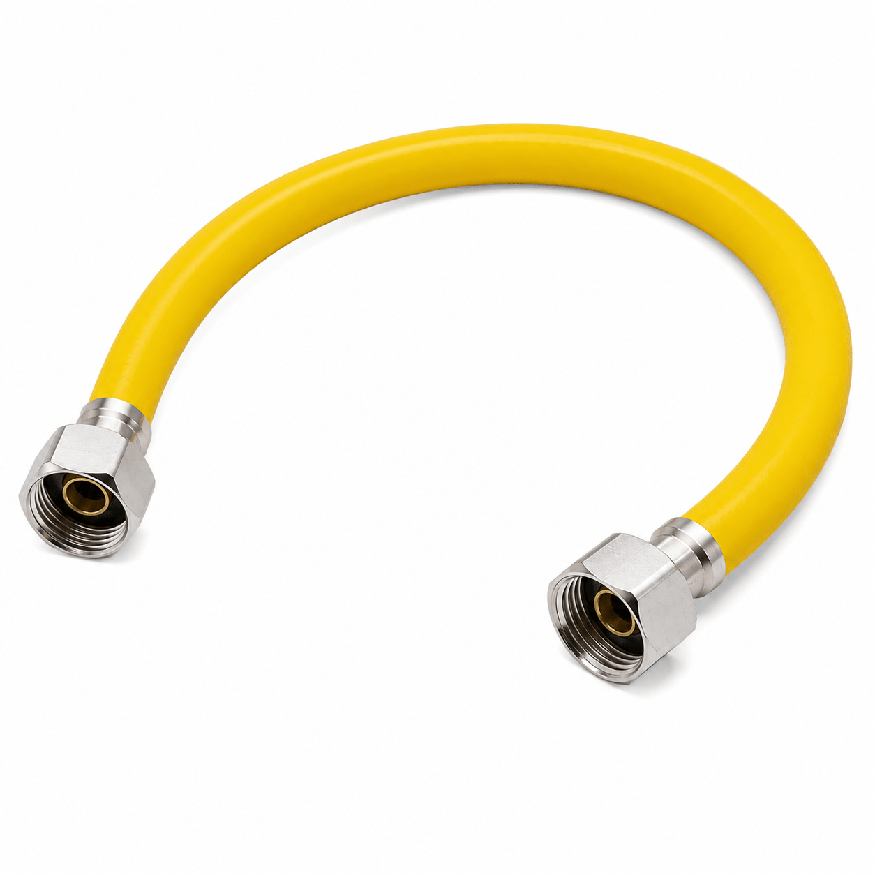 Flessibile Inox con Raccordo in Acciaio Rivestito MM 220/420 Tubo Flessibile per Acqua Collegamento Idraulico Alta Resistenza - Lemag srl