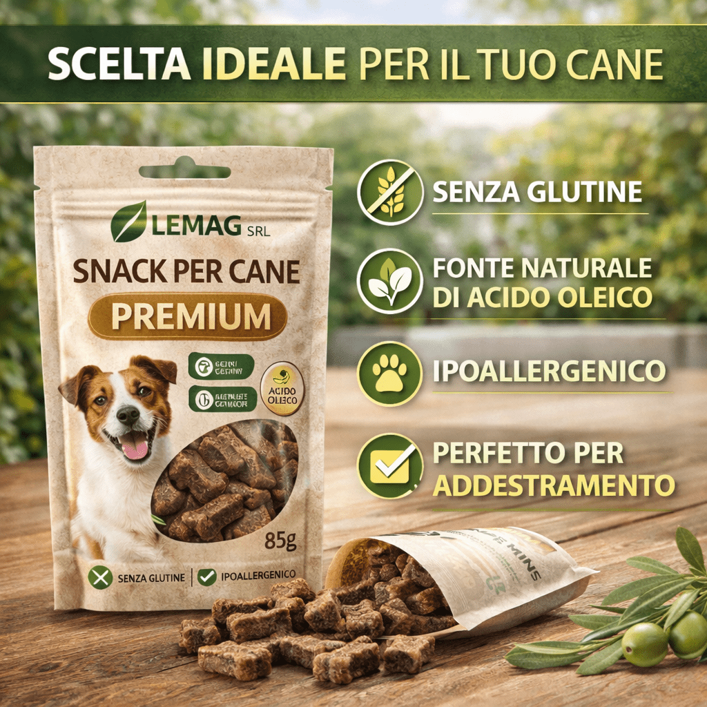 Snack per Cane Premium 5 Confezioni da 85 g Senza Glutine Ipoallergenico Addestramento LEMAG SRL - Lemag srl