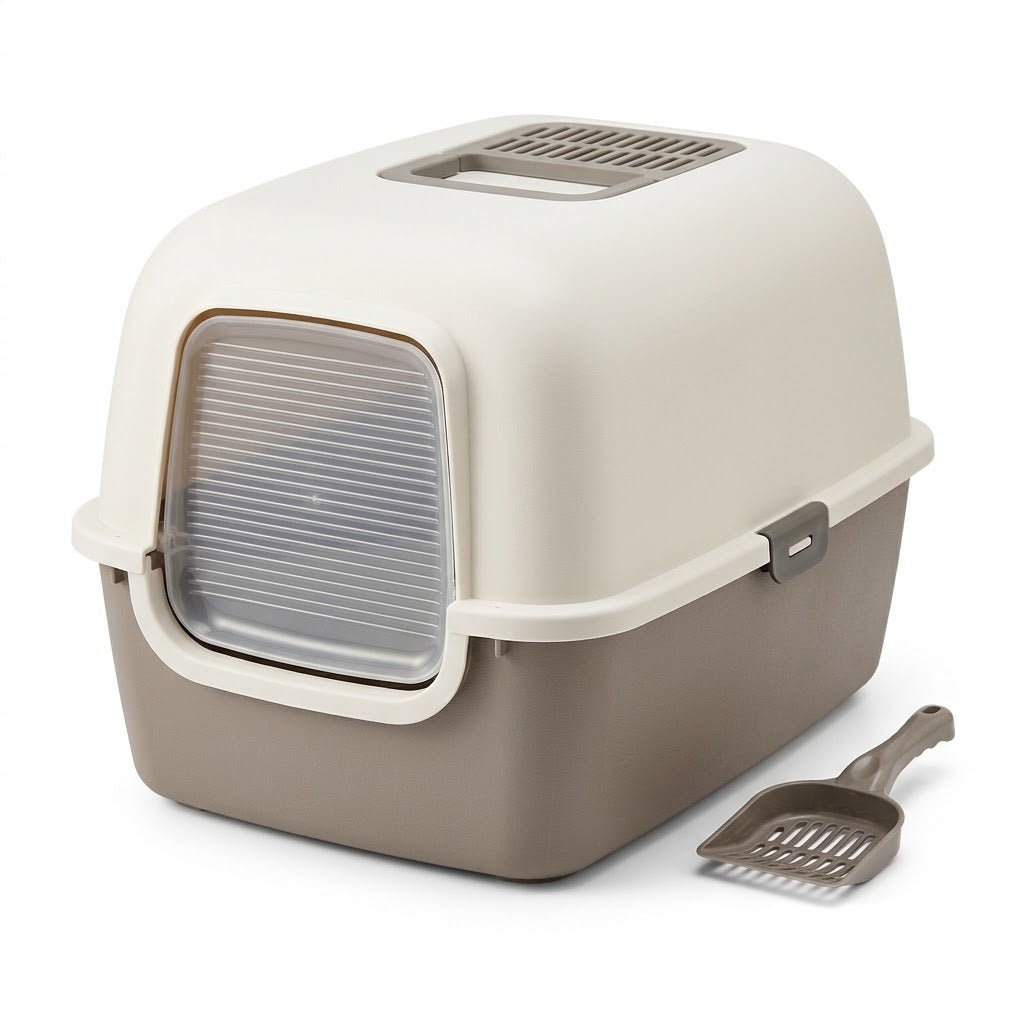 Lettiera Chiusa per Gatti con Porta 48x38x32 cm - Paletta Inclusa - Trattiene Odori e Lettiera Sparsa - Privacy per il Gatto, Ordine per Te - Lemag srl